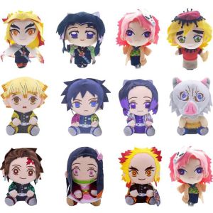 20cm Demon Slayer Anime Plush Toys Devils Blade Cartoon Figure Manga Dolls Kimetsu Tanjirou Nezuko Kids Birthday Gifts Decor