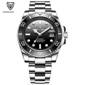 2025 LIGE ใหม่นาฬิกาผู้ชายอัตโนมัติ Tourbillon นาฬิกาแฟชั่นกีฬานาฬิกาดําน้ํา 100ATM กันน้ํานาฬิกา Mens