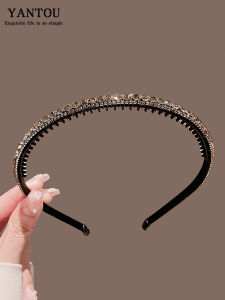 South Korea Fancy Rhinestone Hairpin Headband Female Bangs Forehead Bandeau Hair Band Minimalist Broken Hair Easiest for Match Hair Tie