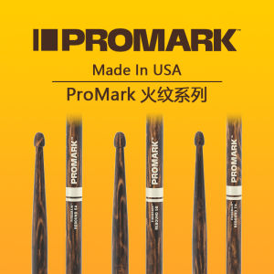 Pro-Mark 5A Drumsticks Fire Pattern Walnut Wood Cymbal Sticks US Production Forward Inclination Style Drumming Accessories