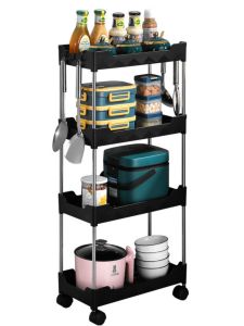 ตู้เก็บของแบบเคลื่อนที่หลายชั้นสำหรับห้องน้ำและห้องนอน ชั้นวางของในรถเข็นขนาดเล็ก ชั้นวางของในครัว ชั้นวางของในห้องน้ำ ชั้นวางของในห้องน้ำ