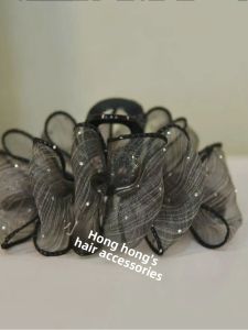 Elegant Fashionable Spring Summer New Net Gown Hairpin Gentle Sweet Twist Updo Clip Stylish Hair Accessories Korean Style