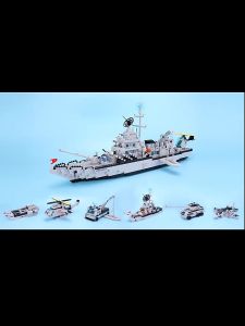 WARSHIP เรือรบของเล่น 6 in 1 ของเล่นเด็ก เลโก้บล็อกตัวต่อขนาดใหญ่ ของขวัญสำหรับเด็ก ของเล่นเสริมพัฒนาการ