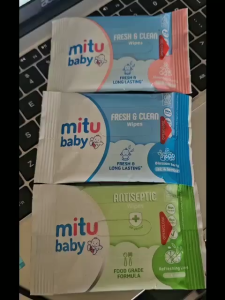 1 Renceng Tisu Basah Mitu isi 12 Sachet pas di saku untuk wajah dan kulit