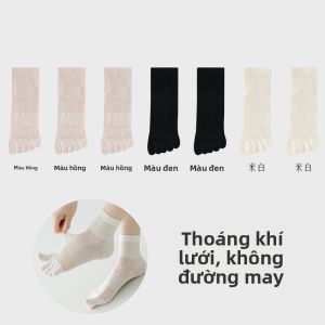 MiiOW | Tất ống giữa mỏng mùa hè chống mùi kháng khuẩn MiiOW dành cho nữ Tất năm ngón thoáng khí thoải mái bằng cotton