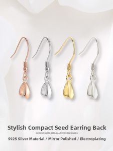 925 Sterling Silver Earring Hooks DIY Handmade Jade Safe Buckle Earring Components Fashion Jewelry Ear Wire Dangle Hooks