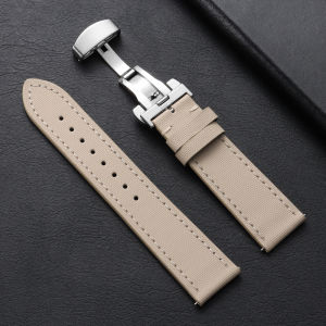 langley | 20mm 22mm Waterproof Sailcloth Watch Band Butterfly Buckle Sailcloth Strap Durable Nylon Quick Release Bracelet Mens Wristbelts