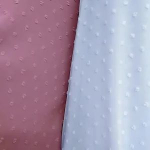 Summer Thin Jacquard Dotted 100% Cotton Solid Color Fabrics For Sewing Woman Shirt Dresses Bed Sheet Cushion Baby Sleepwear Hat