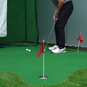 PGM Golf Hole Cup with Hole Flag Stainless Steel Portable Indoor Golf Putting Trainer Putter Practice Home Yard Outdoor Training