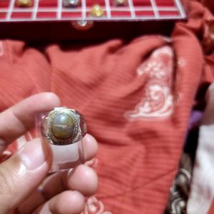 Cincin Akik Mewah Berkelas Batu Fosil tumbuh-tumbuhan