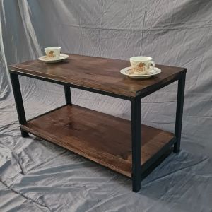 2 ชั้น โต๊ะกาแฟ 80x40x40 มีประกัน | งานไม้แท้แบบ 1 ชั้น สินค้ามีประกัน