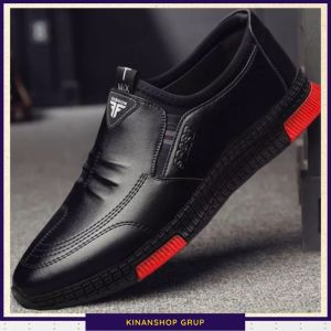 Sepatu Pria Slip-on tanpa tali semi Fantopel Hitam MIX05 formal loafers casual terbaru kantor DISKON