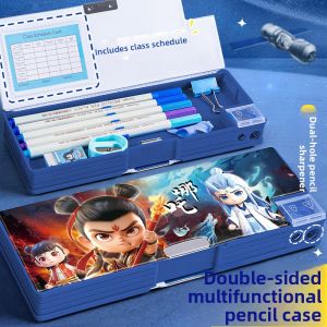 Ezha Password Lock Stationery Box Boys Multi-Functional Pencil Case Large Capacity Zha Pen Bag Boys New 2025 High Aesthetic Stationery Bag Boys