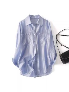 Loose Long Sleeve Womens Sun Protection Shirt Spring Summer Thin Casual Style Chiffon Top Coat Korean Version Fashionable