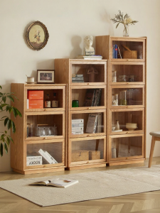 YUANSHI YUANSU | Solid Wood Oak Modern Minimalist Sideboard for Small Households