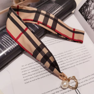Wide Silk Scarf Mobile Phone Lanyard Neck Hanging Pendant Detachable Ring Keychain Anti-Loss Rope Fashionable Digital Accessory
