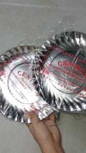 PLASTIC CUP SILVER PAPER PLATES (40pcs/pack) Hotdog Kikiam Tray SFORK Siomai Burger Round Paper Plate Pancit 5"x5"
