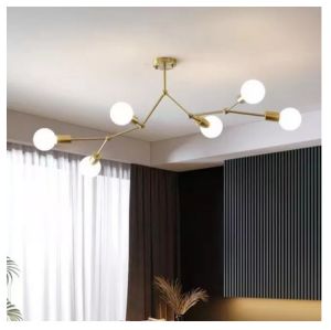 【Free three-color bulb】Nordic ceiling light chandelier led light for rooms led ligths for home 220V E27 center ceiling light for living room bedroom ceiling light lights for room at night design chandelier light modern design dining chandelier
