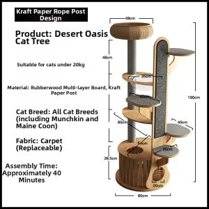 MIAOZAN | Cactus-Shaped Multi-Function Scratching Climbing Tower For Cats