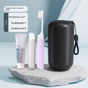 MONLEYTA | Portable Travel Three-Piece Set Antibacterial Fog-Resistant Mouthwash Cup Simple High-Aesthetic Value New Model Tourism Supplies