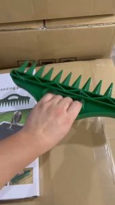 12 lubang Pelubang Tanah Manual Portabel Alat Tanam Biji Bijian Plastik Alat Menanam Sayuran Portabel Alat Penanam Benih Multifungsi