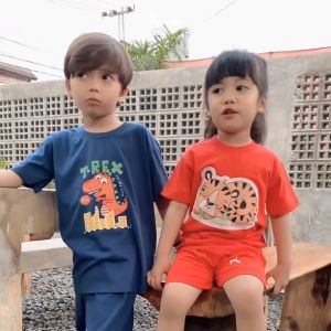 Kennai Set Kaos Anak Lengan Pendek KITTY IN POCKET Series 1-13 Tahun