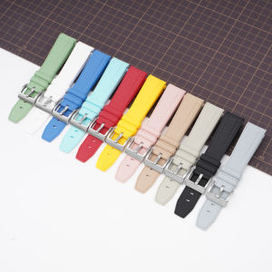 Curved End Silicone Rubber Watch Strap For Men Rolex Water Ghost Series Watch Replace Band 20MM Sport Wristband Belt Accessories