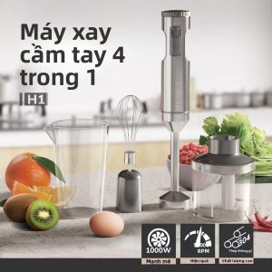 Máy xay sinh tố ngâm cầm tay MIUI 1000W Máy trộn thực phẩm bằng thép không gỉ 4 trong 1 mạnh mẽ với cốc trộn 700ml Máy xử lý 500ml Đánh Thiết Kế Tiện Lợi Cho Gia Đình - Lazada