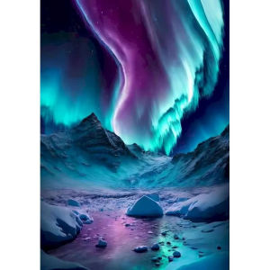 40x50cm Aurora Paint By Numbers Living Room Decoration Diy Idea Landscape Easy Paint Handmade Diy Gift