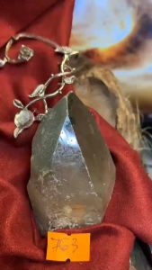 Viên đá Thạch Anh đen code Vũ Trụ trong suốt có vân kỳ lạ năng lượng mạnh mẽ vũ trụ 764