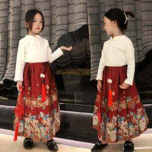 Girls Retro Cheongsam Base Shirt Winter New Style Middle Large Childrens Fashionable Inner Wear Chinese Style Top