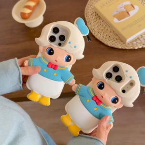 3D การ์ตูน เคสศัพท์ซิลิโคน DIMOO สำหรับ iPhone 13 14 15 16 17 Pro Max เคสนิ่มซิลิโคนป้องกันสำหรับ iPhone 17 Pro Max