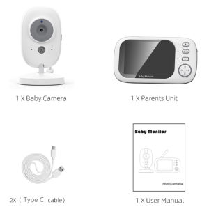 3.5 Video Baby Monitor 2.4G Mother Kid 2 Way Audio Talk Night Vision Security Cameras Video Surveillance Cam With Temperature
