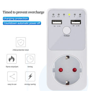 Electronic Timer Switch 6 Hour Programmable Countdown Intelligent Timing Outlet Socket USB Interface EU US UK FR Plug