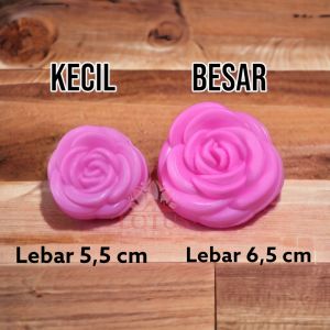 Cetakan pudding/bolu/kue kukus motif mawar besar/kecil plastik / cetakan jelly mawar kaca