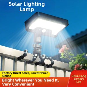 Solar Induction Outdoor Light for Yard Garden Balcony with Clip Mount