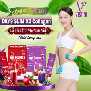 CỐM LỰU ĐỎ DAY 9 SLIM X2 HỔ TRỢ GIẢM CÂN AN TOÀN CHO MẸ BỈM SAU SINH HỘP 15 gói