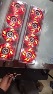 Cặp đèn hậu xe tải đầu kéo 46cm x 13cm đèn hậu led xoay chong chóng hậu led cánh quạt 12v 24v chống nước gắn nhiều dòng xe