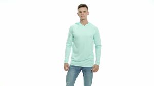 TACVASEN Áo Hoodie Dài Tay Cho Nam Áo Thun Chống Nắng Chống Tia Cực Tím Thoáng Khí Nhẹ Nhanh Khô Áo Thun Thông Thường Cho Mùa Hè