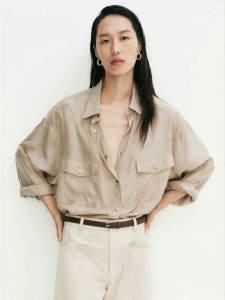 edition | Cold Dyed Mulberry Silk Long Sleeve Work Shirt