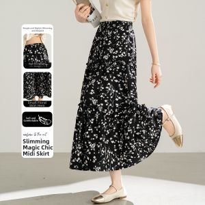 BALENO | Floral Summer Thin A-Line Mid Skirt