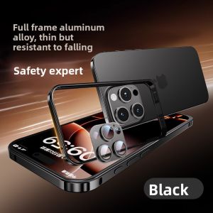 xilixili | Aluminum Alloy Full Frame Ultra-Thin Anti-Fingerprint Dustproof Original Feel Compatible With Apple 16Promax 16Plus Mobile Phone Case