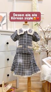 MARVES Donna Set: Setelan Baju Rok Anak Perempuan Usia 1 hingga 14 Tahun