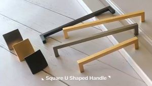 13" Long Handle Modern Minimalist Kitchen Furniture Cabinet Drawer Pull Gold Zinc Alloy Wardrobe Bedside Cabinet Locker Knob