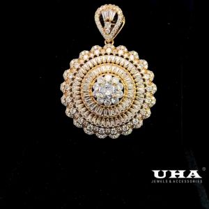 M1531 Mặt và dây chuyền nữ đính đá cz cao cấp sáng lấp lánh UHA