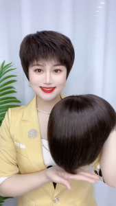 🔥[Tặng Lưới] - Tóc Giả Nữ Trung Niên Nguyên Đầu Tóc Ngắn TN28 – Tóc Giả Ngắn Gọn Gàng Tự Nhiên Như Thật Tự nhiên