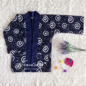 เสื้อคลุมยูกาตะสำหรับเด็ก งานผ้าฝ้ายพิมลาย สไตล์ญี่ปุ่น ใส่ได้ทั้งชาย/หญิง อายุ 1-7 ขวบค่ะ