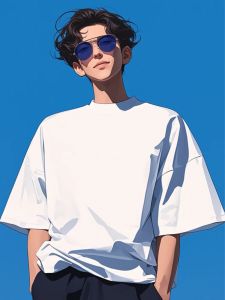 Cleanfit Pure Cotton Short Sleeve T-Shirt for Boys Youth Casual Oversize Half Sleeve Sunscreen Clean Style round Neck Tee