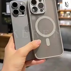 CASE LUXURY MAGSAFE NATURAL TITANIUM FOR IPH 11 12 13 14 15 PLUS PRO PROMAX CASING SILIKON