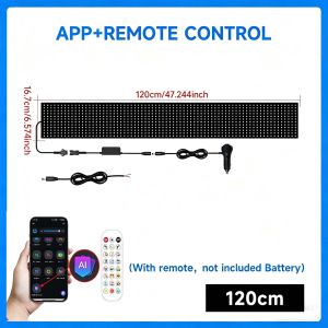 Truck LED Devil Eyes Light Display Panel App Remote Control DIY Windshield Decorative Light for Lorry Car Accessories 12V 24V